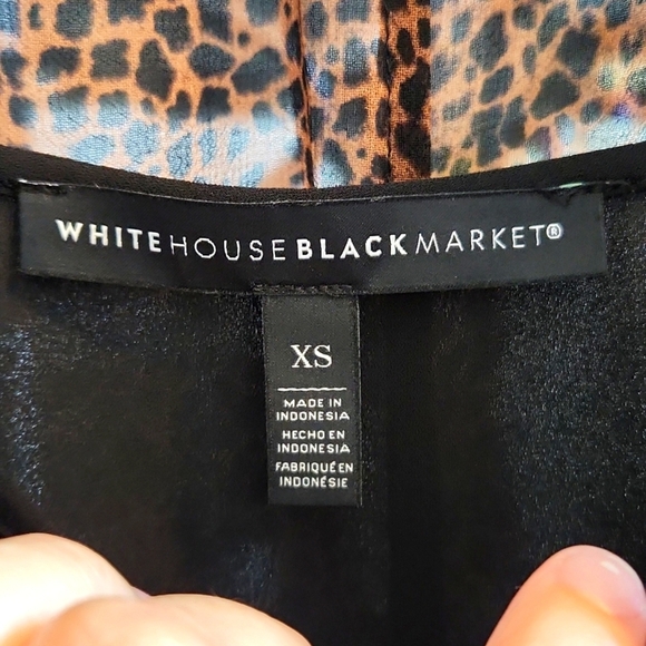 White House Animal Print Bell Sleeve V-Neck Dress - Picture 5 of 7